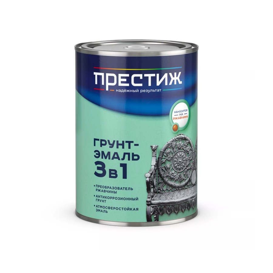 Грунт-эмаль Престиж, по ржавчине, 0,9
